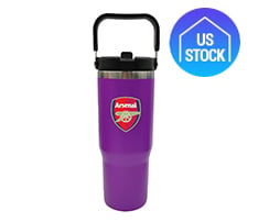 Tumbler with Handle and Built-In Straw, 30 oz.
