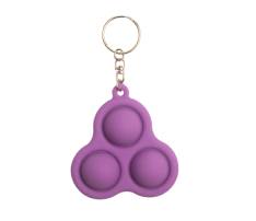 Silicone UFO Push Pop Fidget Keychain