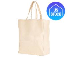 Cotton Gusset Grocery Tote Bag