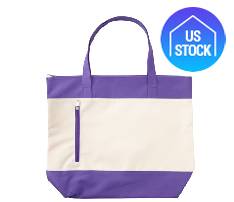 Polyester Zipper Beach Tote Bag