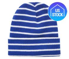 Striped Acrylic Knitted Beanie </font