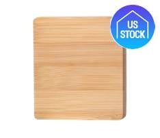 Square Bamboo Wood Coaster with Opener