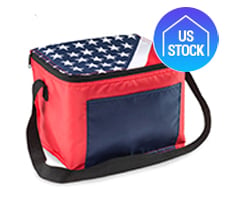 American Flag Zipper Top Lunch Bag