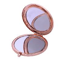 Stainless Steel Round Folding Makeup Mirror