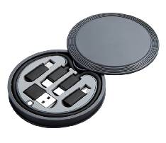 5-in-1 Charging Cable with Keyring Storage Box