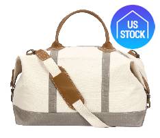 Antique Brass Cotton Canvas Duffel Bag