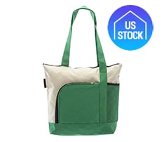 Two-Tone Zippered 600D Polyester Tote