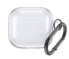 Transparent TPU Earbud Case with Carabiner