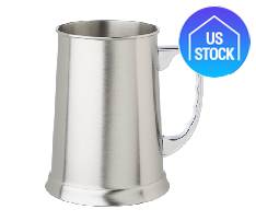 Stainless Steel Tavern Beer Mugs, 13.5 oz.