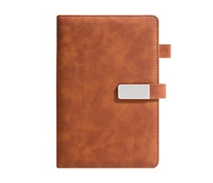 A5 Soft Leather Cover Notebook with Pen Holder