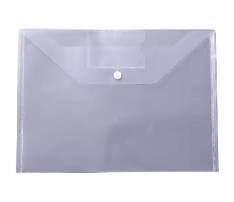 A4 Snap Button Document Folder with Label Pocket