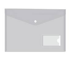 A4 Snap Button Document Envelope with Label Pocket