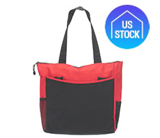 Polyester Tote Bag with Front Slip Pocket