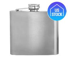 Stainless Steel Hinge Screw Hip Flask, 5 oz.