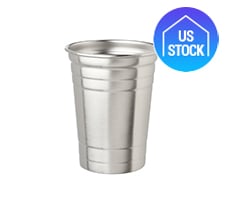 Powder Coated Stainless Steel Beer Glass, 16 oz.