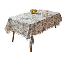 Double Border Polyester-Cotton Table Cloth