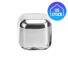 Brushed Stainless Steel Ice Cube