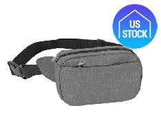 3-Zipper Adjustable Waist Strap Fanny Pack