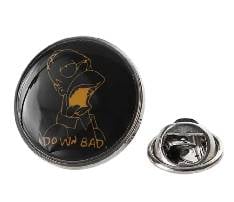 1.3-inch Epoxy Dome Butterfly Clutch Lapel Pin