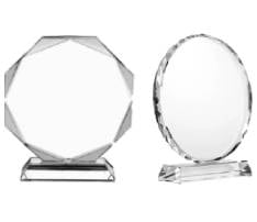 Transparent Crystal Honor Award Trophy