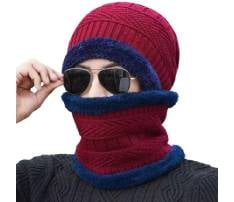 Acrylic Beanie Neck Scarf Set
