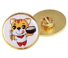 0.79-inch Butterfly Clutch Epoxy Dome Lapel Pin