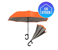 Dual-Tone C-Handle Inverted Umbrella