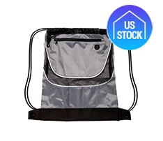 Two-Tone Mesh Window Drawstring Backpack