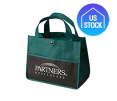 Two-Tone Snap Closure Lunch Tote