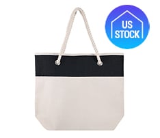 Cotton Canvas Tote with Jute Top