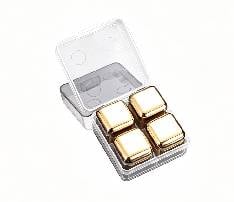 Pack of 4 Stainless Steel Reusable Beverage Ice Cubes