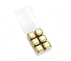 Pack of 6 Stainless Steel Reusable Beverage Ice Cubes
