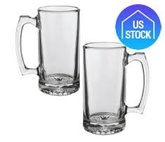 Tall Star Base Glass Beer Mug, 25 oz.