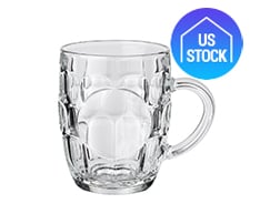 Wide Imprint Beer Glass Mug, 20 oz.