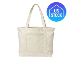Poly-Cotton Canvas Jumbo Trader Tote Bag