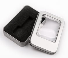 Rectangular Tin Box with Window