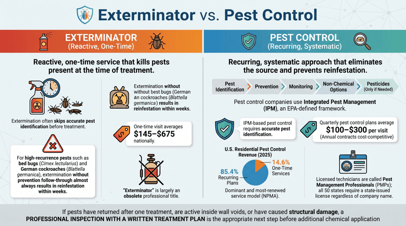 Exterminator vs. Pest Control