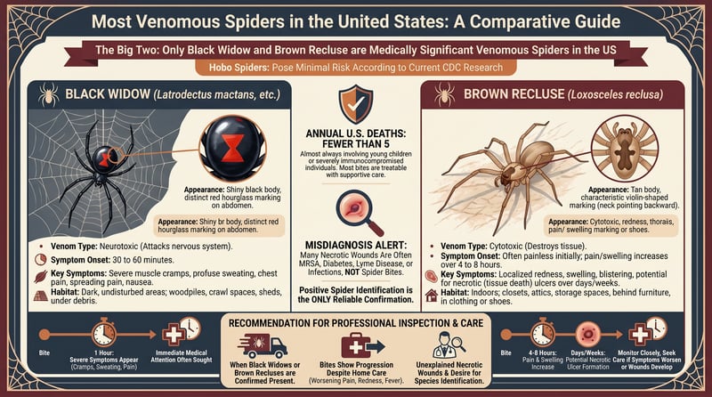 Most Venomous Spiders in the United States