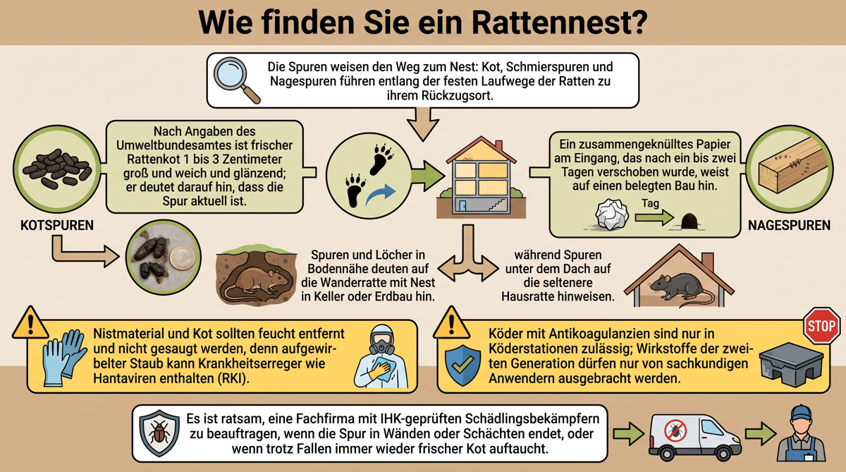 Wie findet man ein Rattennest