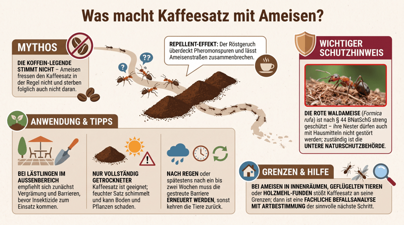 Was macht Kaffee mit Ameisen