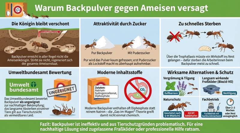 Warum Backpulver gegen Ameisen versagt
