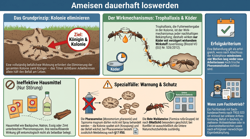 Wie wird man Ameisen f&uuml;r immer los