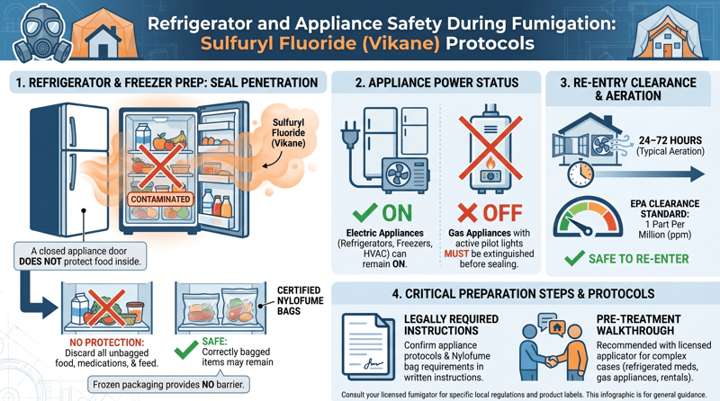 Refrigerator and Appliance Safety During Fumigation