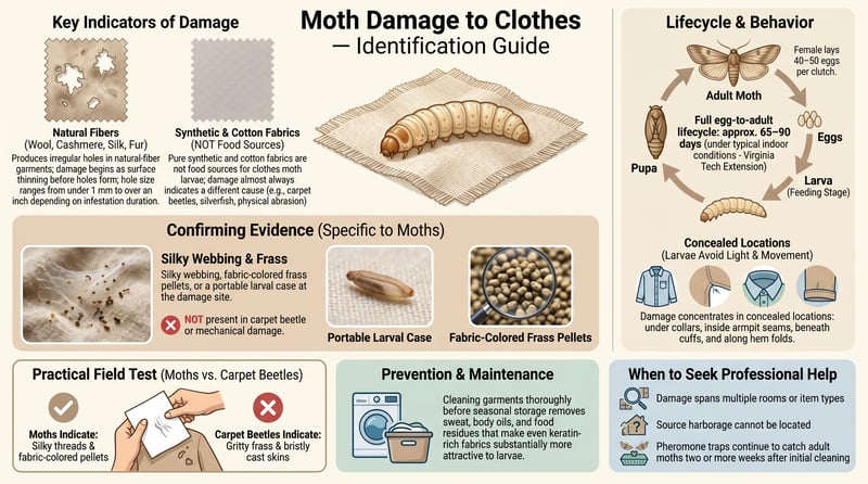 Moth Damage to Clothes &mdash; Identification Guide