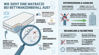 Wie sieht eine Matratze bei Bettwanzenbefall aus? | Experta Schädlingsbekämpfung