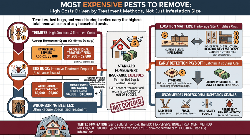 Most Expensive Pests to Remove