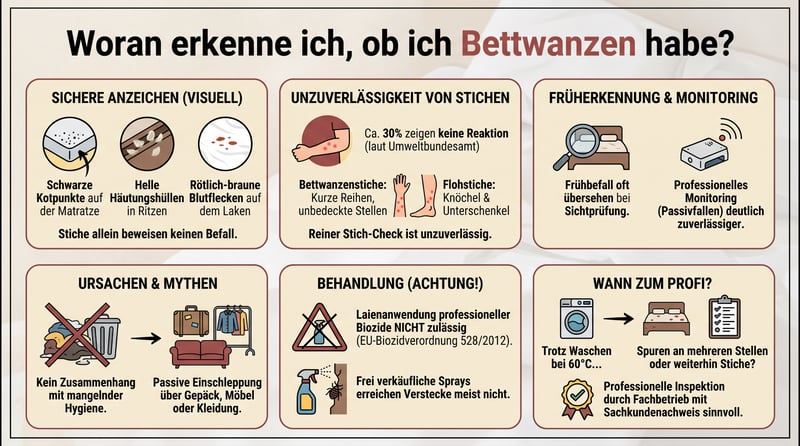 Woran erkenne ich ob ich Bettwanzen habe