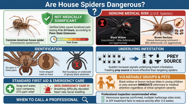 Are House Spiders Dangerous?