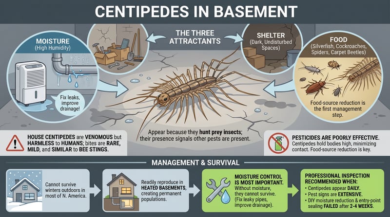 Centipedes in Basement