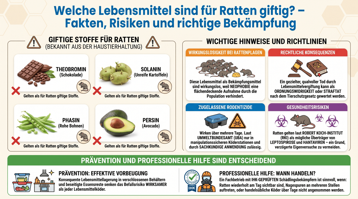 Welche Lebensmittel sind f&uuml;r Ratten giftig?